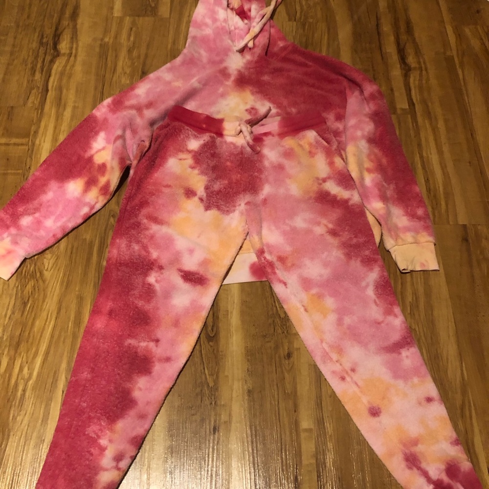 Soft Serve Clothing Pink and Orange Tie-Dye Set